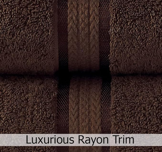 Cotton Craft - 12 Pack - Ultra Soft Extra Large Wash Cloths 12x12 Chocolate - - Image 2