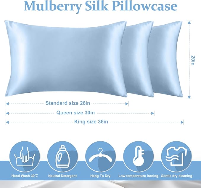 2 Pack 100% Pure Silk Pillowcase - Image 5