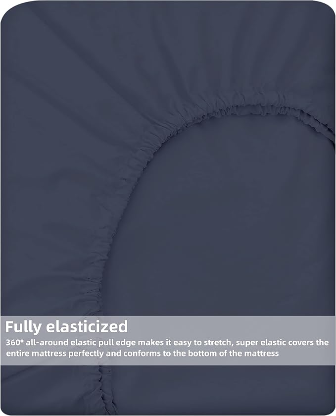 HBHLFZ Twin XL Fitted Sheet Only, Soft Breathable Bottom Sheet - Image 5