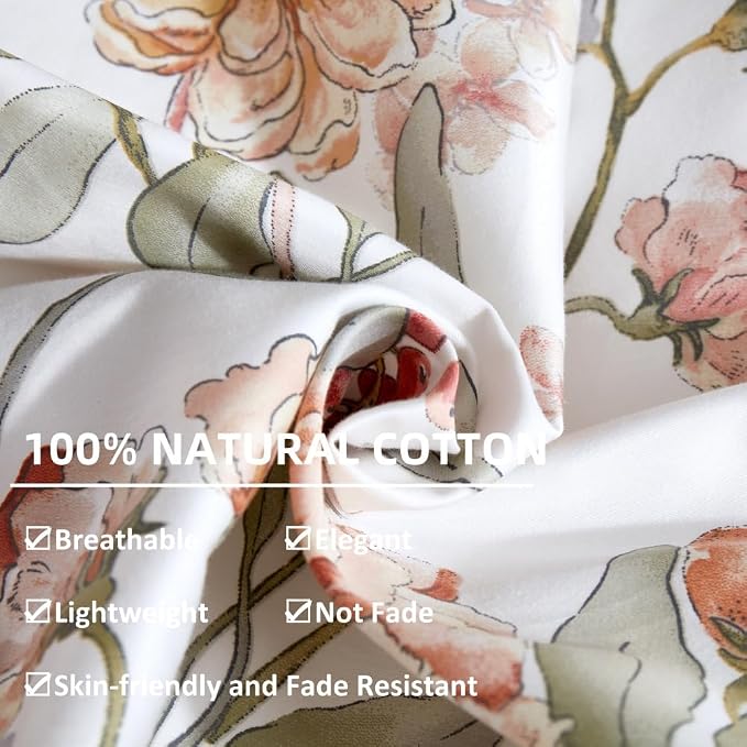 OAITE Duvet Cover Set, 100% Cotton Comforter Cover - Image 4