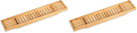 Bamboo Large 28.7" Long Slatted Bathtub Tray by Trademark+Innovations