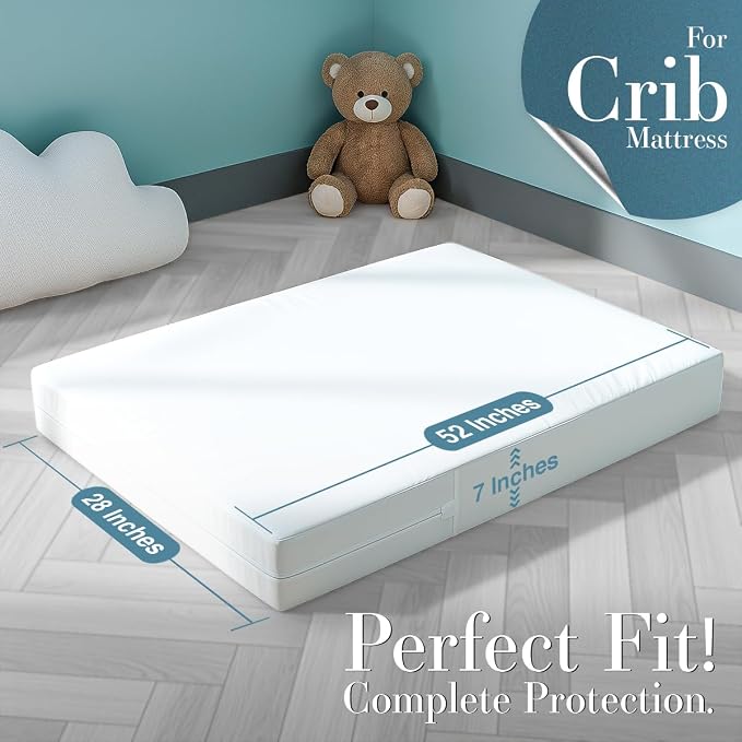 Utopia Bedding Mattress Protector Zippered Crib Size, 100% Waterproof Bed Bug - Image 4