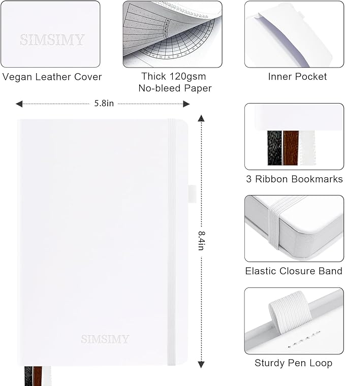 Premade Dotted Journal Notebook, Pre-made Dot Grid Notebook - Image 7