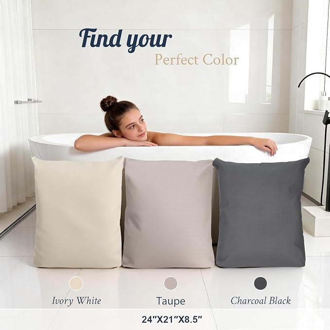 Luxury Bath Pillow for Bathtub, Soft & Comfortable Head Neck & Back Support - Image 7