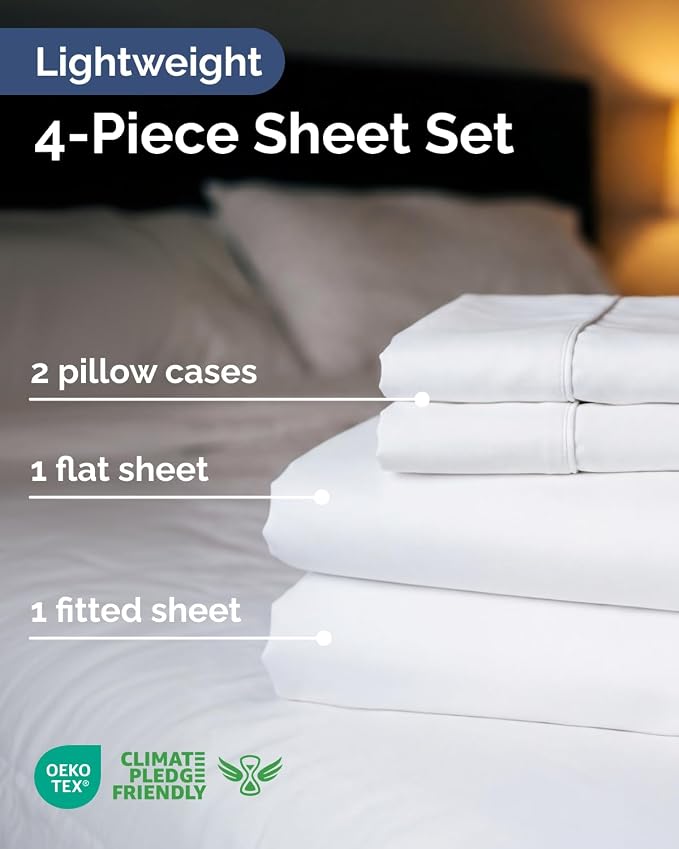 Lightweight 4 Piece Bed Sheet Set King Size - Image 2