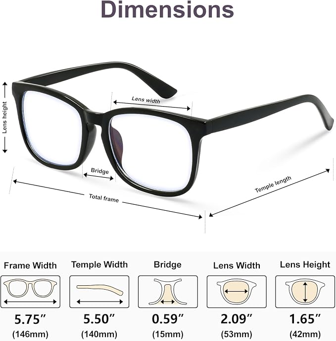 VISOONE Blue Light Blocking Glasses Square - Image 7