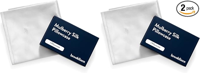 Brooklinen Mulberry Silk Pillowcase – 100% Pure Silk Pillow Case, Soft & Durable by Brooklinen