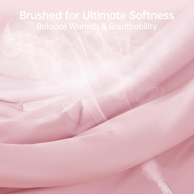 MUXHOMO Pink Twin/Twin XL Comforter Set, All Season Ultra Soft Down Alternative - Image 3