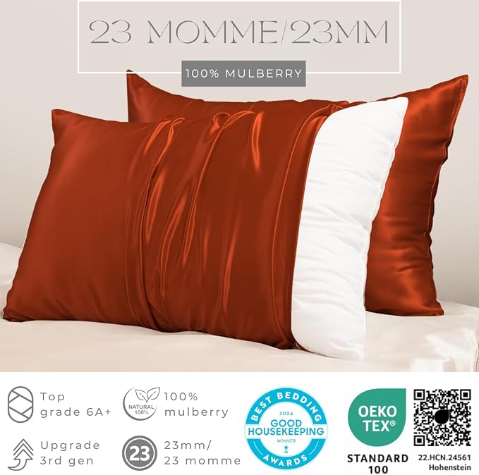 PROMEED 23 Momme Silk Pillowcase 2 Pack - Image 2