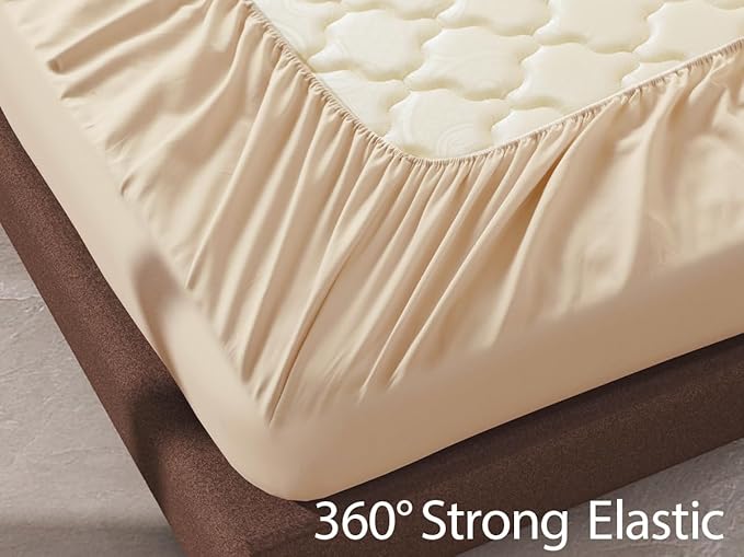 100% Egyptian Cotton Fitted Sheet Twin Size, 600 Thread Count, Single Fitted - Image 5
