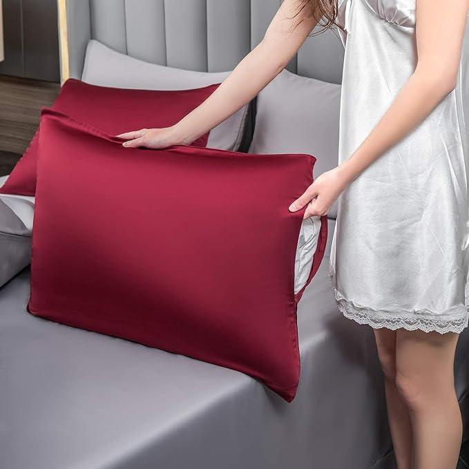Mulberry Silk Pillowcase for Hair and Skin, Cooling Silk Pillow Case - Image 6