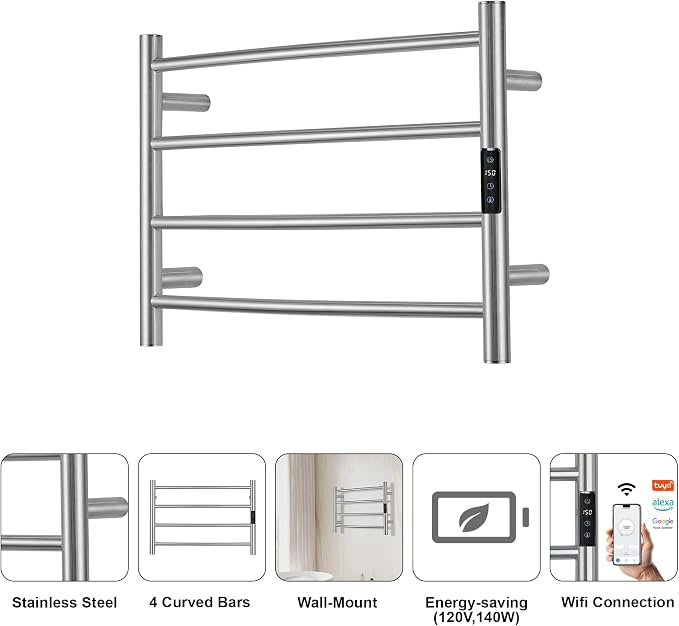 Electric Towel Rack with Voice Control - Image 7