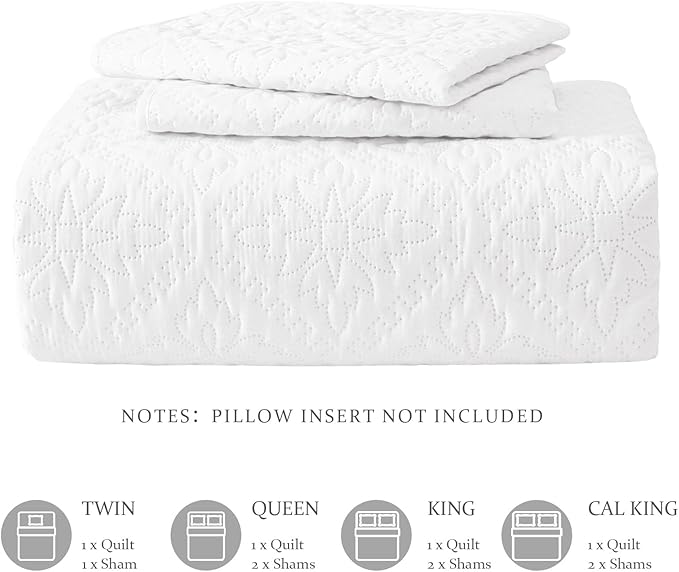 Exclusivo Mezcla King Quilt Bedding Set, Lightweight Soft Bedspreads Coverlets - Image 6