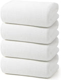 REDKISS 4 Pack Premium Bath Towels, Plush Coral Fleece Towels by REDKISSOnline