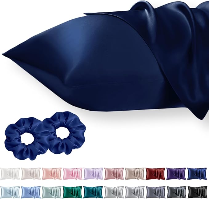 Standard Satin Pillowcase for Hair 2pc, Similar to Silk Pillow Cases, Easier by Vielit