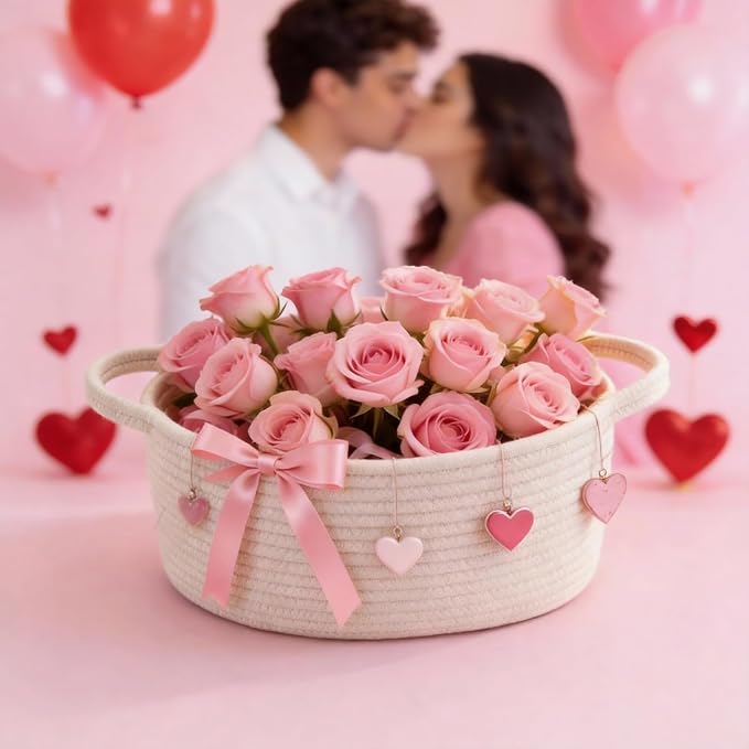 Happyiren Cute Woven Storage Basket - Image 3
