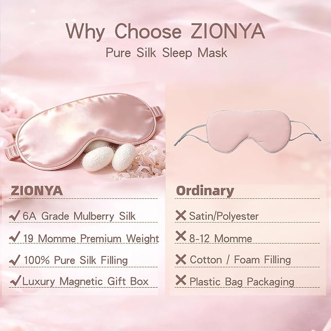 Gift Set for Mom – 100% 6A Mulberry Silk 19 Momme Eye Mask - Image 6