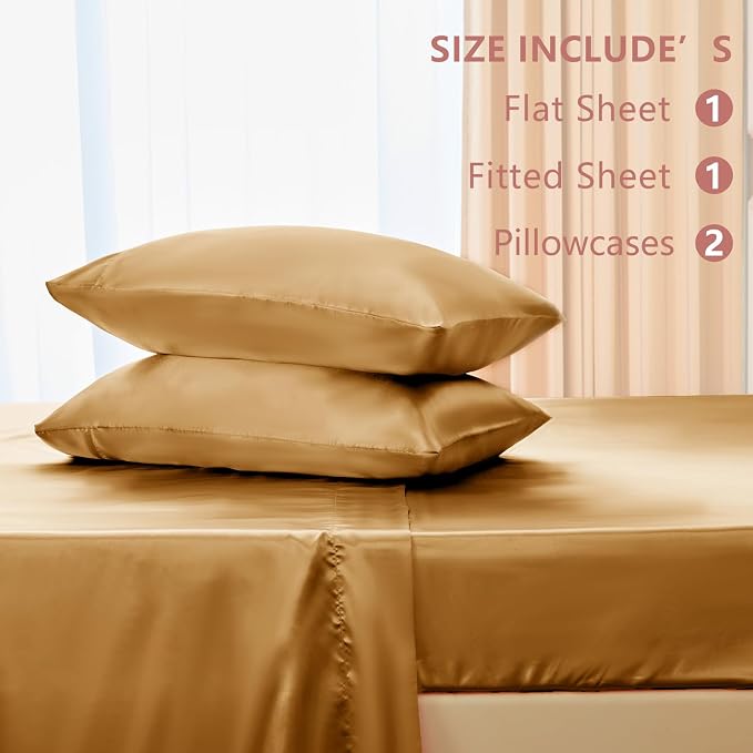CozyLux Satin Sheets King Size Sheet Set - Image 6