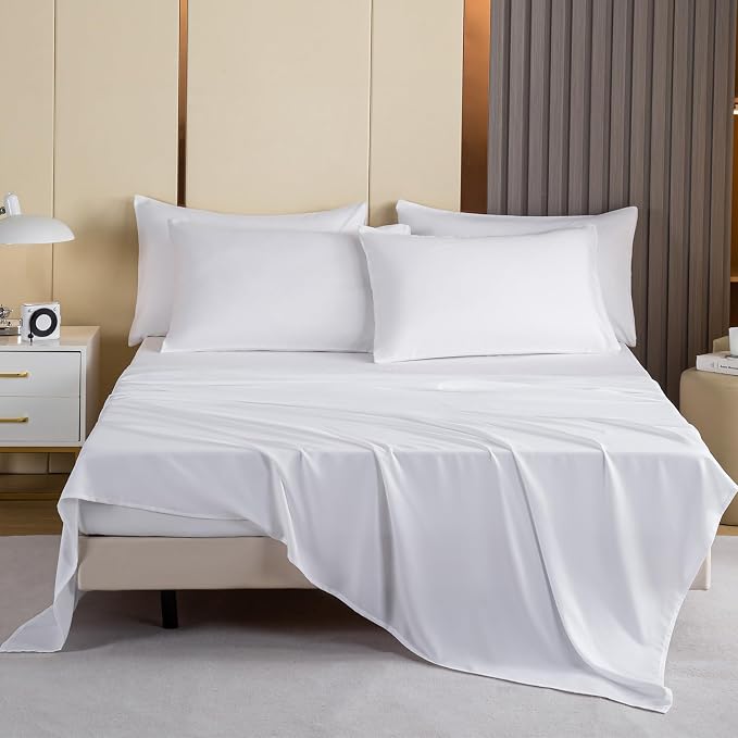 Lavisun Twin Flat Sheets Only 2 Pack, Hotel Quality Twin Flat Sheets Only - Image 2