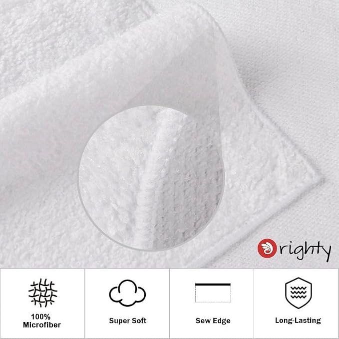 Orighty 6-Pack White Hand Towels - Image 2