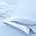 Aormenzy Satin Pillow Cases for Women Queen Size Set of 2, Baby Blue Satin by Aormenzy