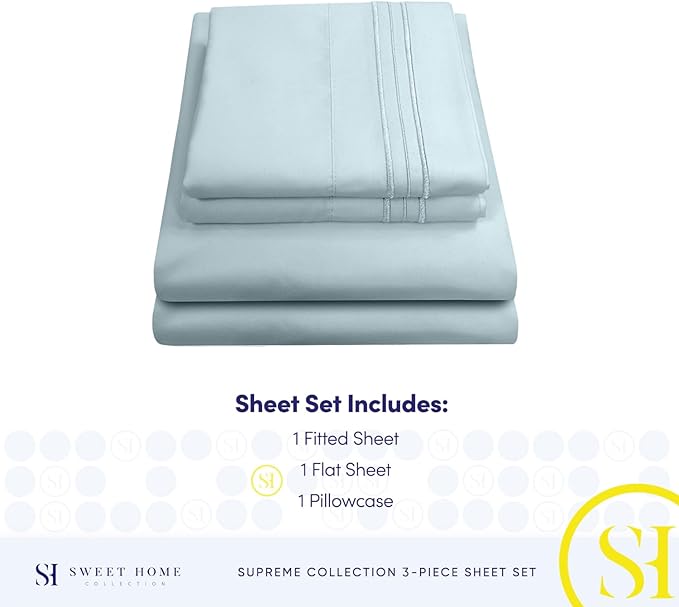 Twin XL Sheets - Breathable Luxury Sheets - 1800 Supreme Collection Extra Soft - Image 4