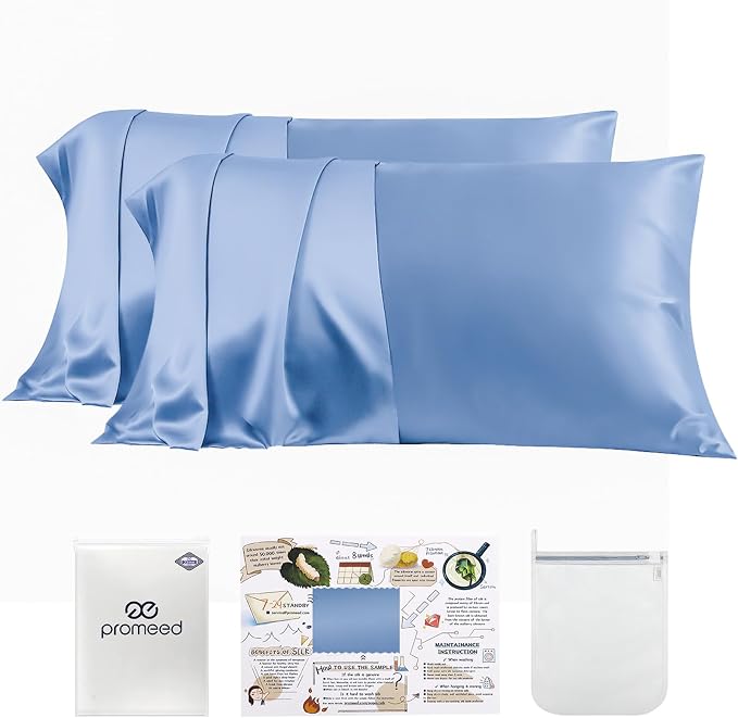 PROMEED 23 Momme Silk Toddler Pillowcase 2 Pack by PromeedTextile
