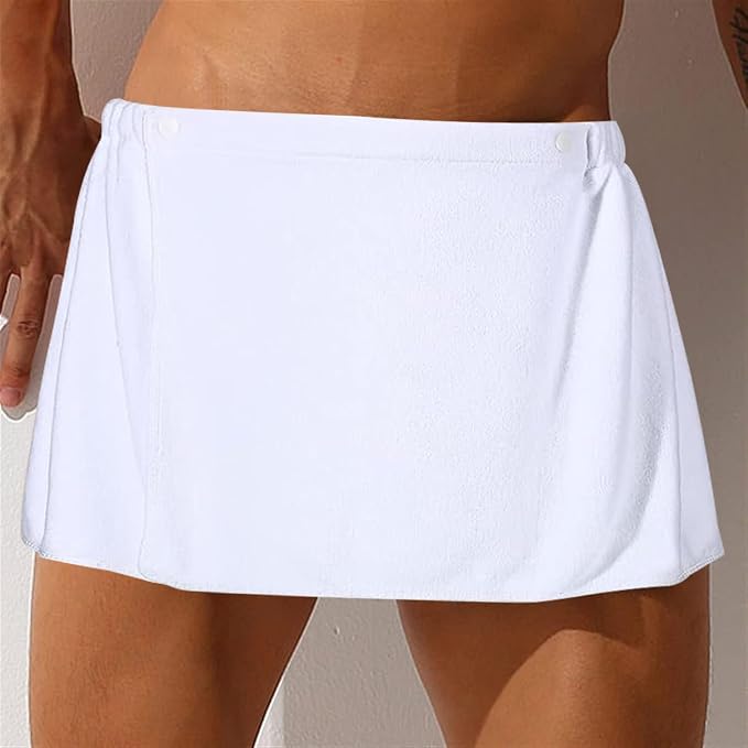 Men Boys Soft Wearable Bath Towel Short Pants Adjustable Mircofiber Towel - Image 4