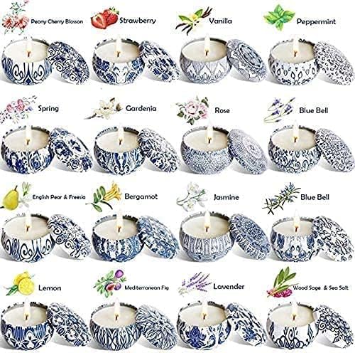 YOROXRG Scented Candles Gifts Set 16 Pack Soy Wax Travel Tin Jar Candles - Image 8