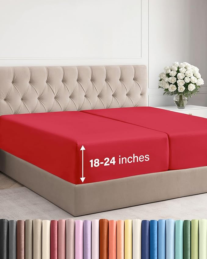 Extra Deep Split King Fitted Sheet by CGKUnlimited