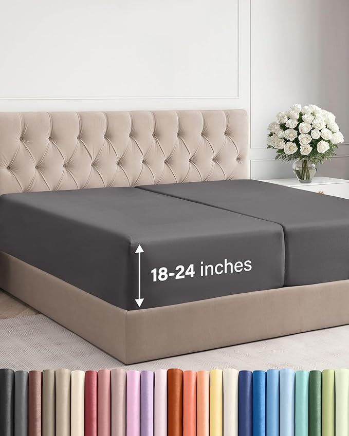Extra Deep Split King Fitted Sheet by CGKUnlimited