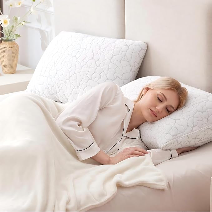 Cooling Pillows for Sleeping 1 Pack, Standard Size Adjustable Shredded Memory - Image 6