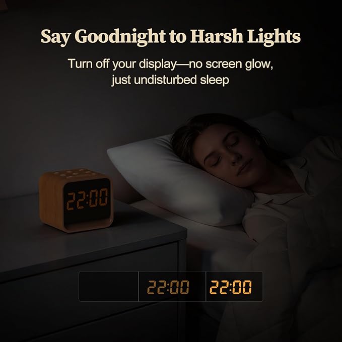 Housbay Wooden Sound Machine Alarm Clock - Image 6