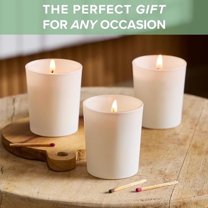 Simply Soson Scented Votive Candles, Bulk Set of 24 White Sage Small Candles - Image 5