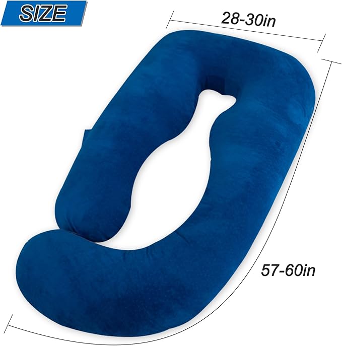 60 Inch Pregnancy Pillows for Sleeping, Extra Large U Shaped Body Pillow - Image 3