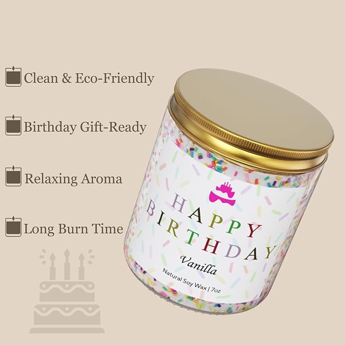 Lihome Happy Birthday Candle - Image 3