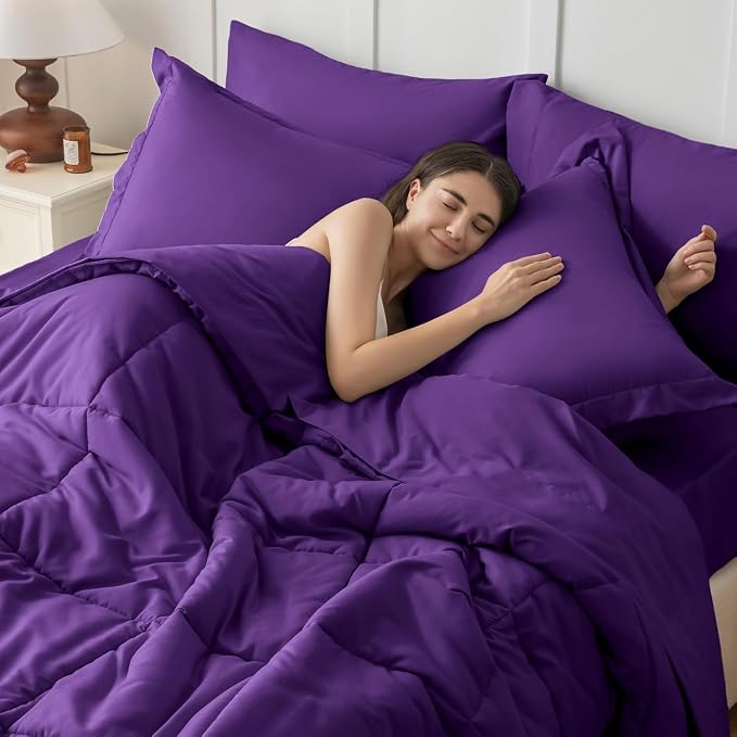 JOLLYVOGUE Full Comforter Set, Ultra-Soft Bed in a Bag Full Size 7 Pieces - Image 6