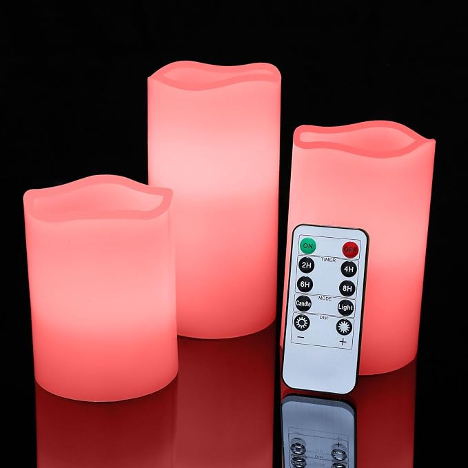 JUNPEI Flameless Led Battery Operated Candles: Flickering Electric Candles 4" - Image 2