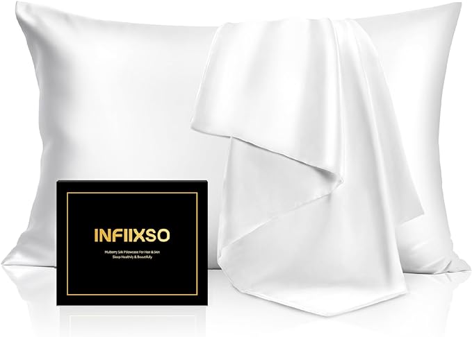 INFIIXSO Mulberry Silk Pillow Case King Size, Silk Pillowcase by INFIIXSO