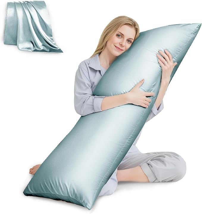 HUXMEYSON Body Pillow with Satin Pillowcase, Body Pillow by HUXMEYSON