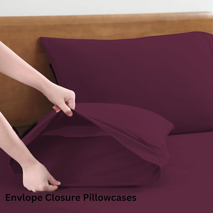 LANE LINEN 100% Organic Cotton Eco Friendly Full Size Bed Sheets, Mercerized - Image 6