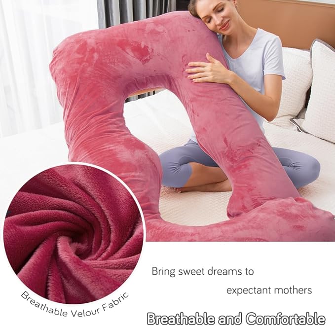 60 Inch Pregnancy Pillow for Sleeping, Extra Large U Shaped Body Pillow - Image 4