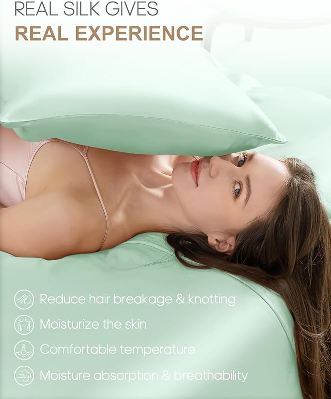 THXSILK Set of 2 Silk Pillowcase - Image 3