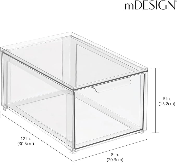 mDesign Plastic Stackable Bathroom Storage - Image 3