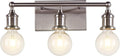 3-Light Vanity Light Fixture, Modern Brushed Nickel Wall Sconce Light Fixture by Eidonta