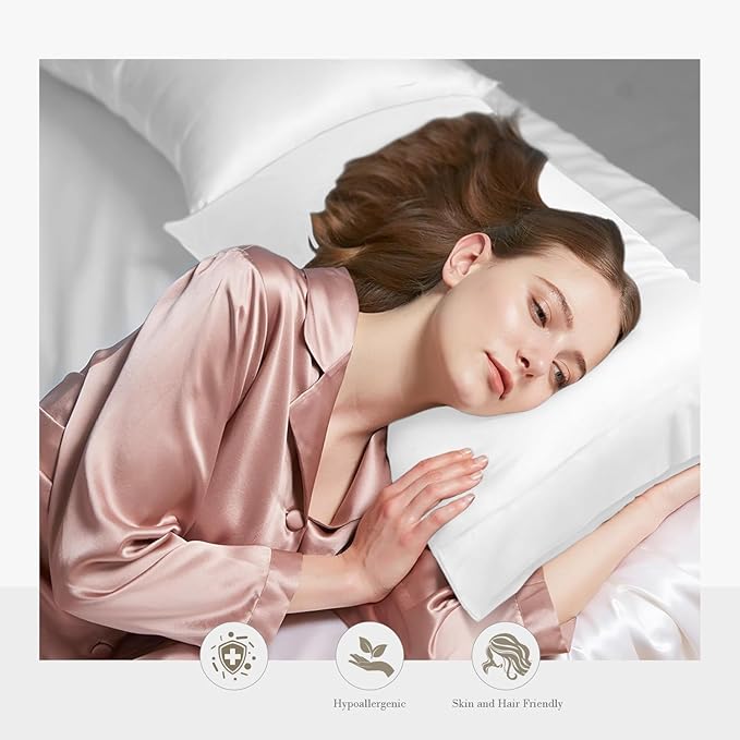 WishSmile Cooling Queen Pillowcases Set of 2 Breathable Cool Silky Soft Rayon - Image 2