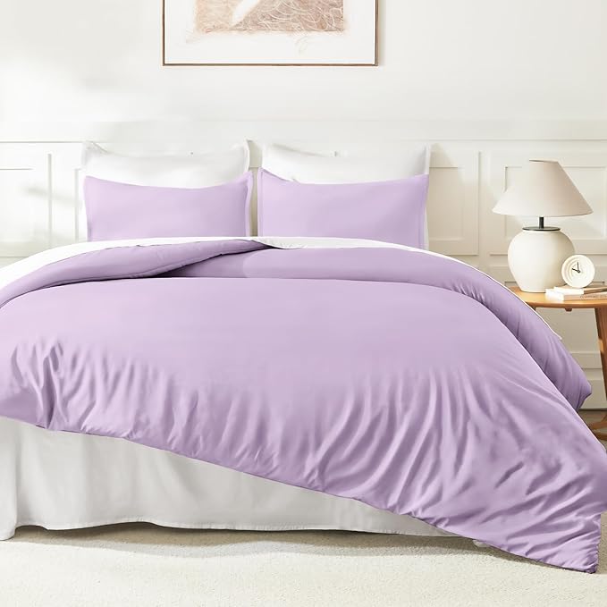 Litanika Lavender Comforter California King Size, 3 Pieces Cal King Lightweight - Image 6