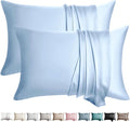 100% Silk Pillow Cases 2 Pack Queen Size Mulberry Silk Pillowcase by WLOSJ