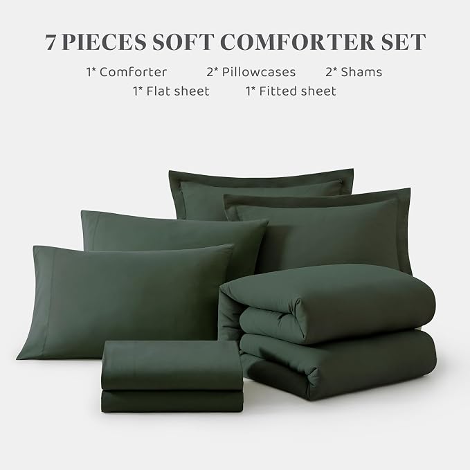 WRENSONGE Full Size Comforter Set- 7 Pieces Deep Forest Bed in a Bag Full Size - Image 8