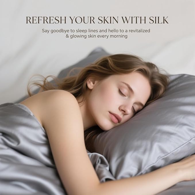 Ravmix Silk Pillowcases 2 Pack for Hair and Skin - Image 2